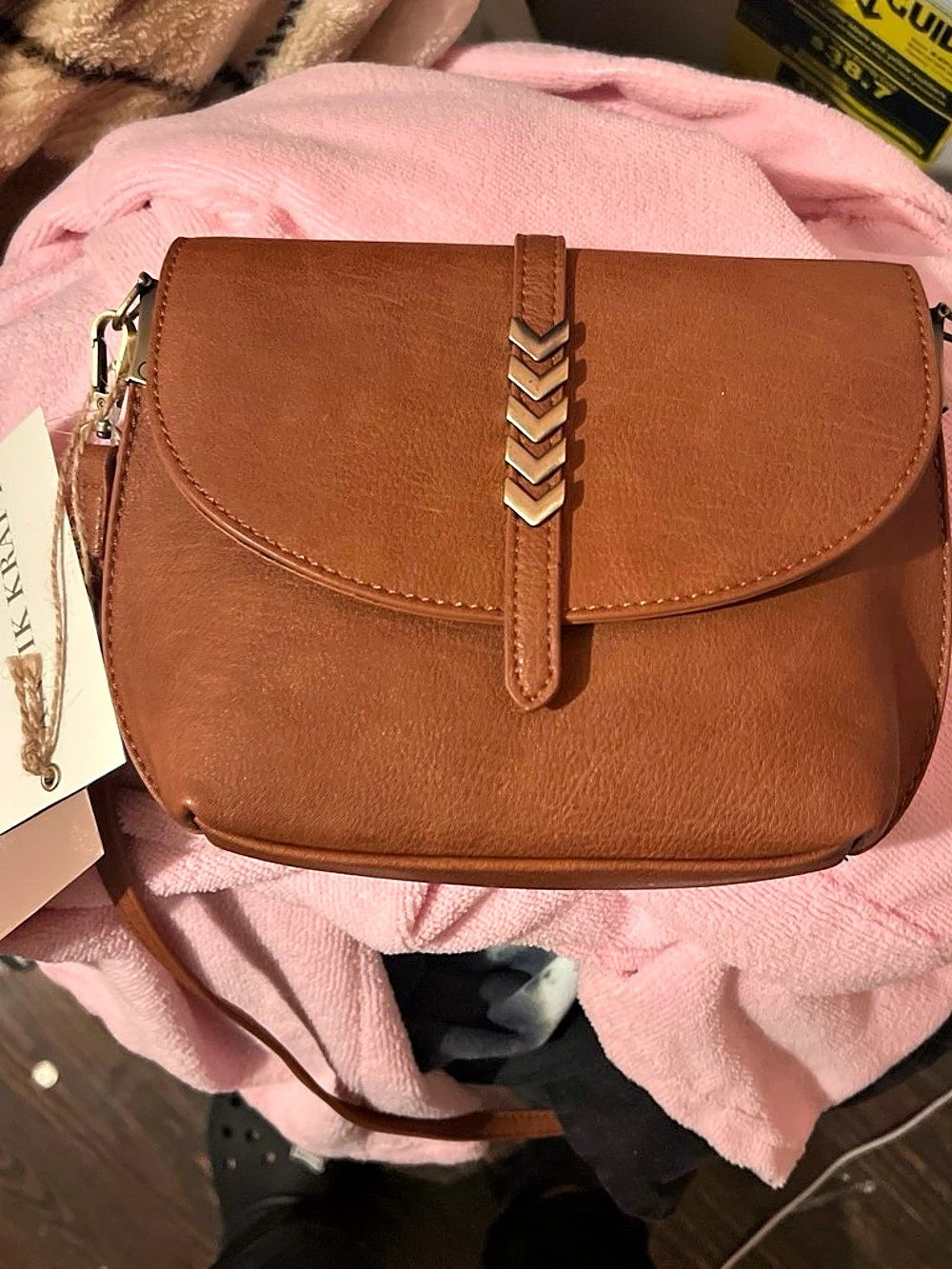 Antik Kraft Arrow Crossbody Purse Brown NWT
